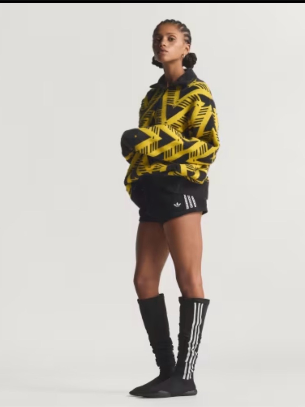 Adidas Jerseys Originals Knit Yellow and Black Geometric 😍 NWT